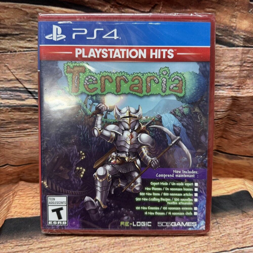 Terraria PS4 Sony PlayStation 4 Hits Game New Sealed T-Teen 505 Games Re-Logic